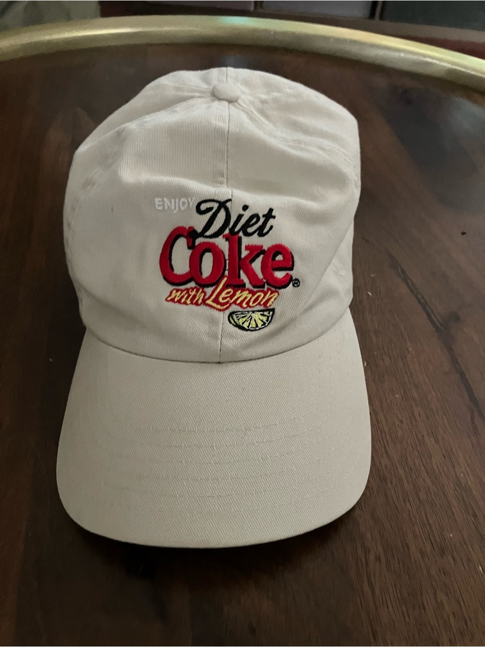 DIET COKE with Lemon Soda Pop Soft Drink Hat Baseball Cap StrapBack 2001 Y2K